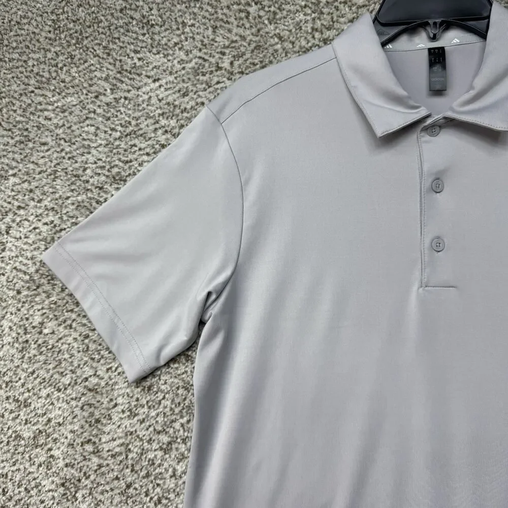 Adidas Polo Shirt Men Small Gray Ultimate Performance Stretch Golf New With Tags